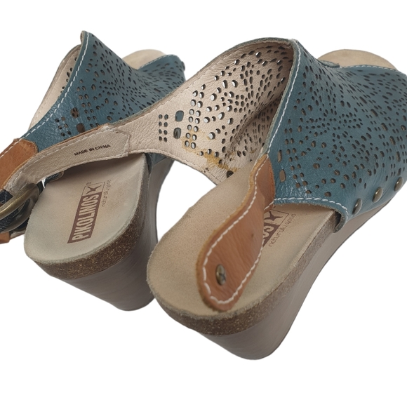 Pikolinos Benissa colorJeans wedge sandal size 7 - Picture 9 of 10